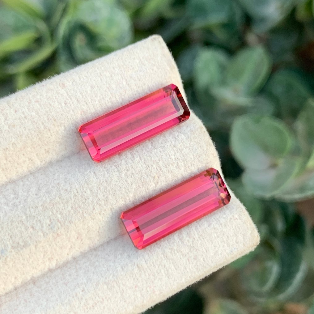 χωρίς τιμή ασφαλείας - 2 pcs  Ροζ Τουρμαλίνης  - 6.38 ct - Gem Report Antwerp (GRA) - Ζευγάρι ροζ τορμαλίνης #1.0