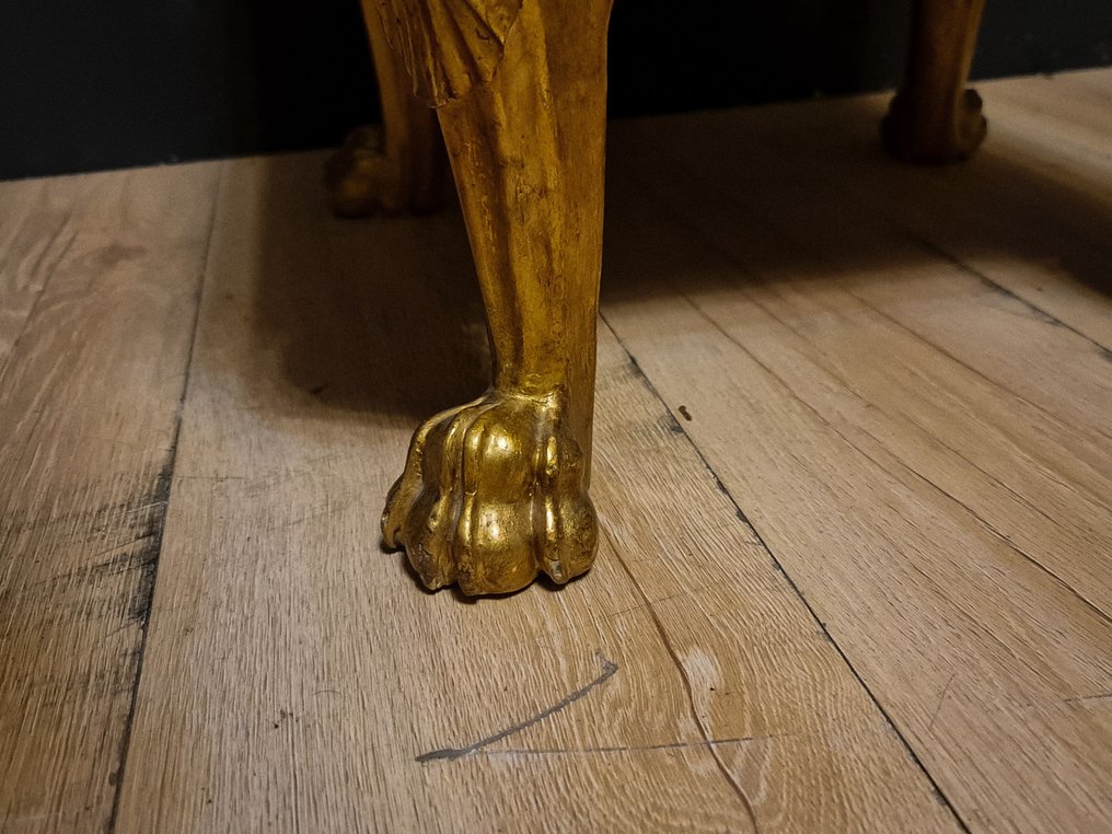 Centre de table - Bois, Marbre - Petite table ancienne Impero #2.1