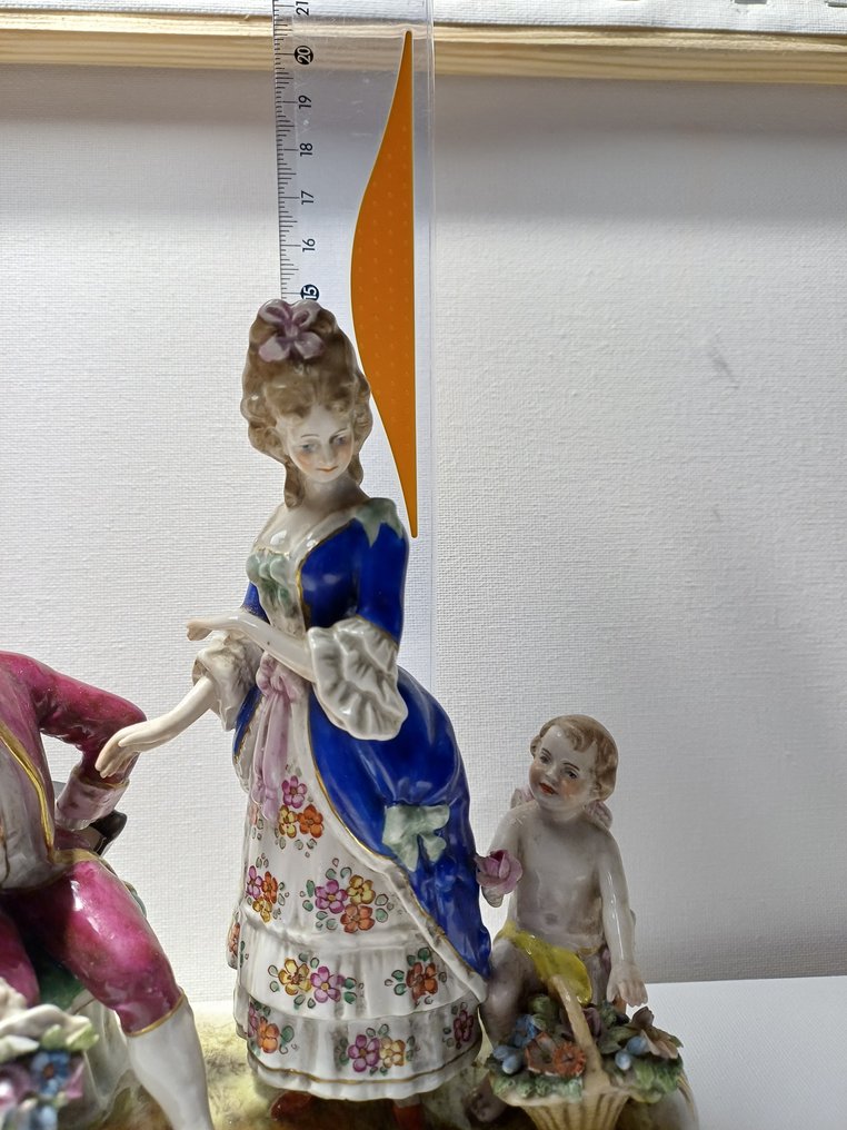 Capodimonte - 小雕像, Dama a corte - 15 cm - 瓷 #1.0