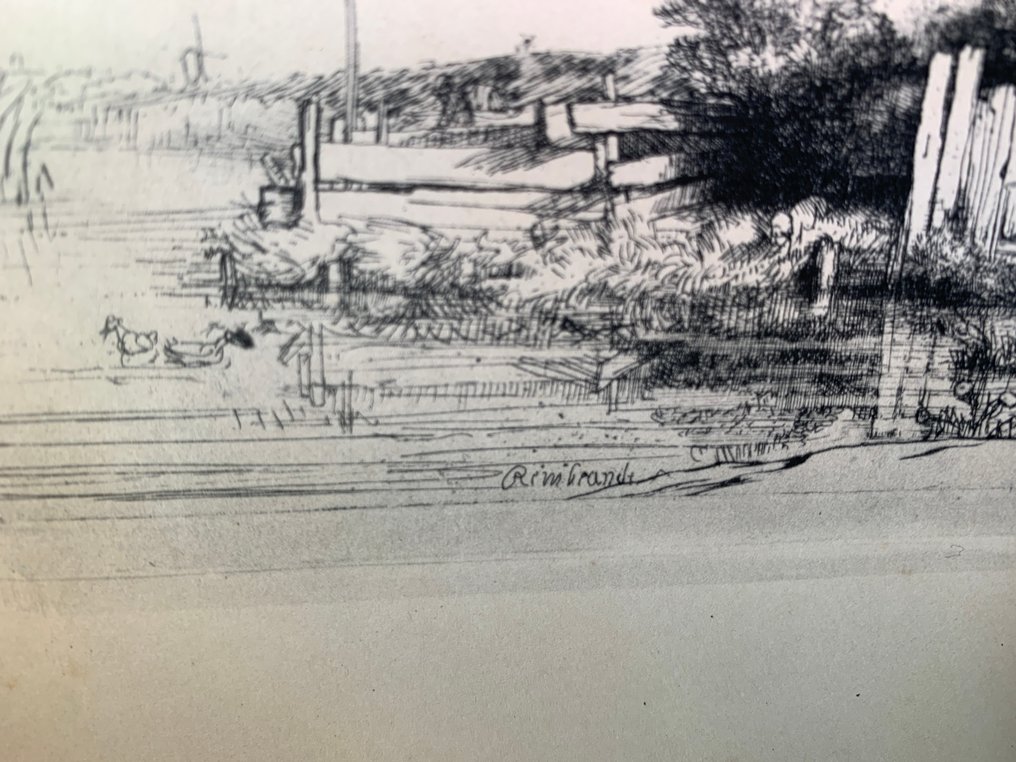 Rembrandt Van Rijn (1606-1669) - Cottage with a White Paling (Huisje met een wit hek) #3.2