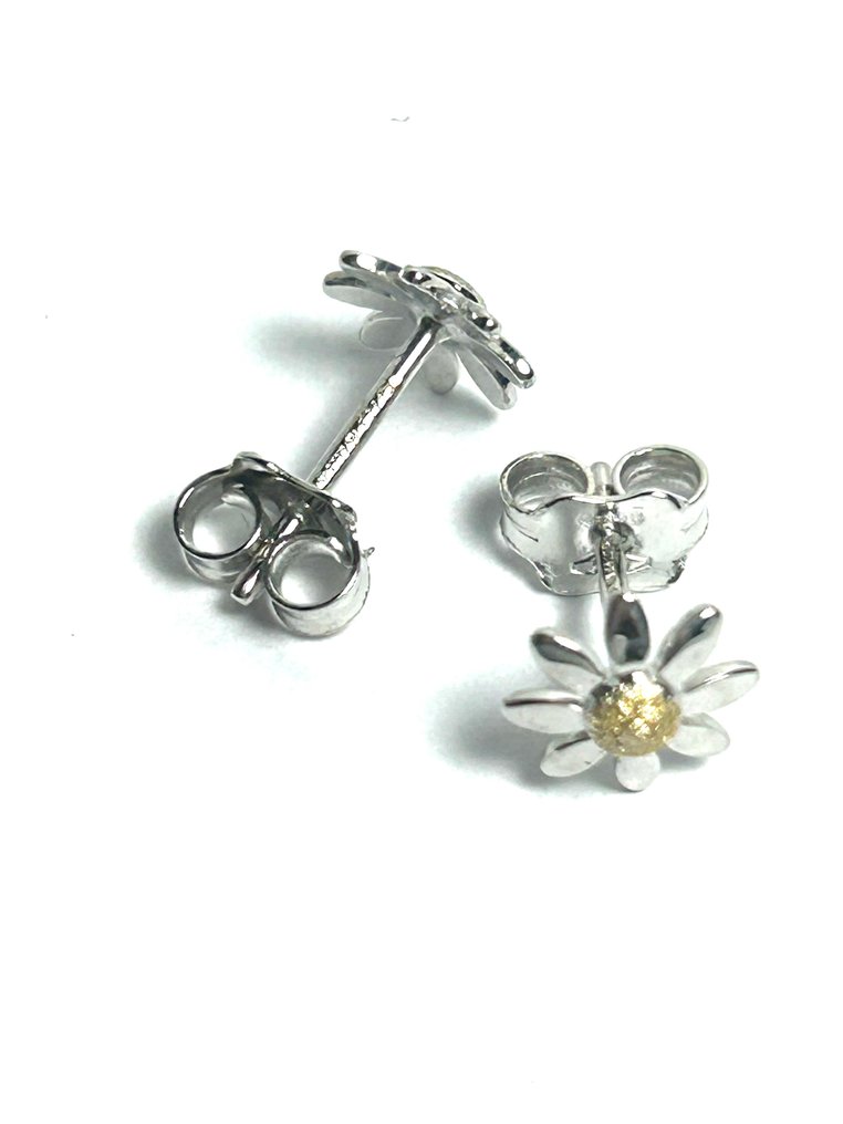 Nincs minimálár - Stud fülbevaló - 18 kt. Sárga arany, Fehér arany #1.0