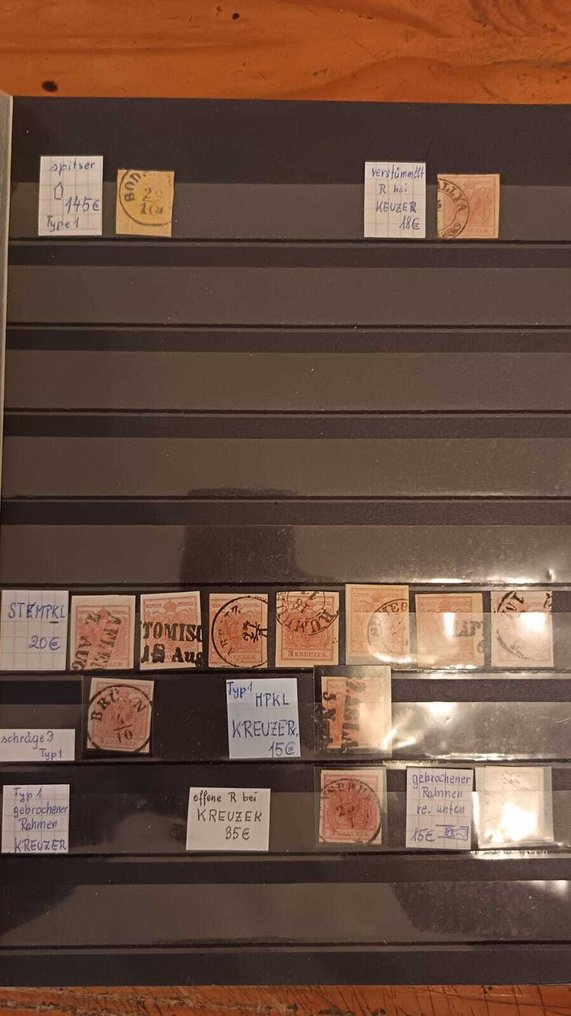 Αυστρία 1850/1951 - Εκτενής ειδική συλλογή Mi.Nr. 1–722; Σφάλματα πλακών · Τυπογραφικά λάθη · Παραλλαγές · Μονάδες - Mi.1-722 #1.0