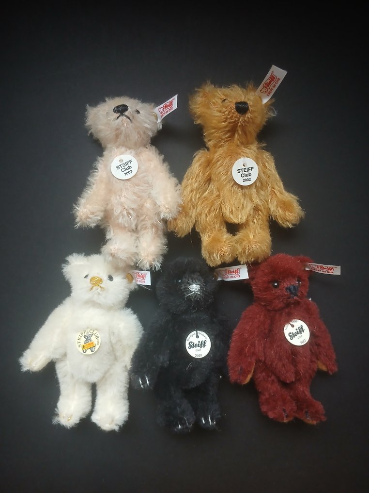 Steiff - Figur - Steiff club beertjes set  (5) - Textil #1.0