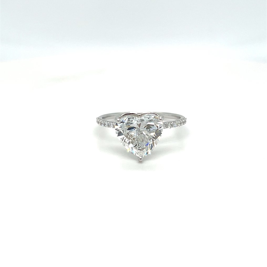 Ring - 14 karat Hvitt gull - 3.23ct. tw. Diamant (Lab-dyrket) - Diamant #1.0