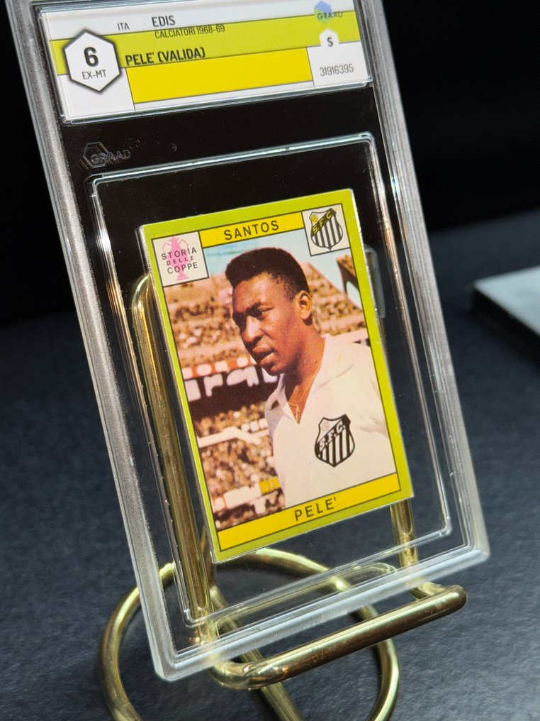 Panini Calciatori 1968/69 - Pelé - Bisvalida - Graad 6 Graded card #3.2