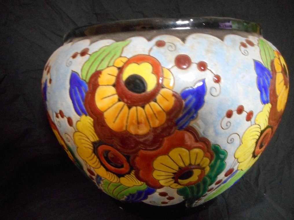 Boch Frères - Charles Catteau - Maljakko  - Keraaminen - cache pot #3.2