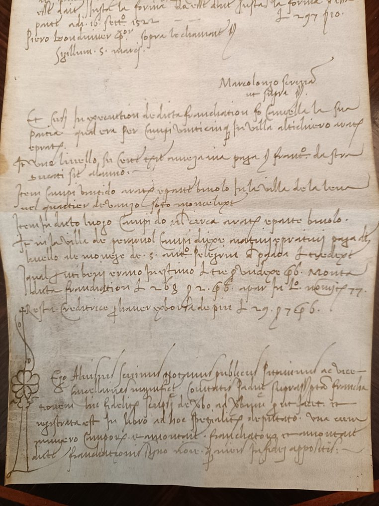 marcolongo Guerra - Atto notarile Venezia - 1521 #2.1