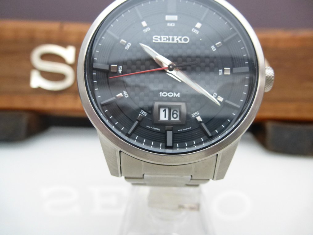 Seiko - Black Dark "Knight-Master" - Zonder minimumprijs - 6N76  Black "Carbon Effect " Dial ! - Men - 2020 #4.3