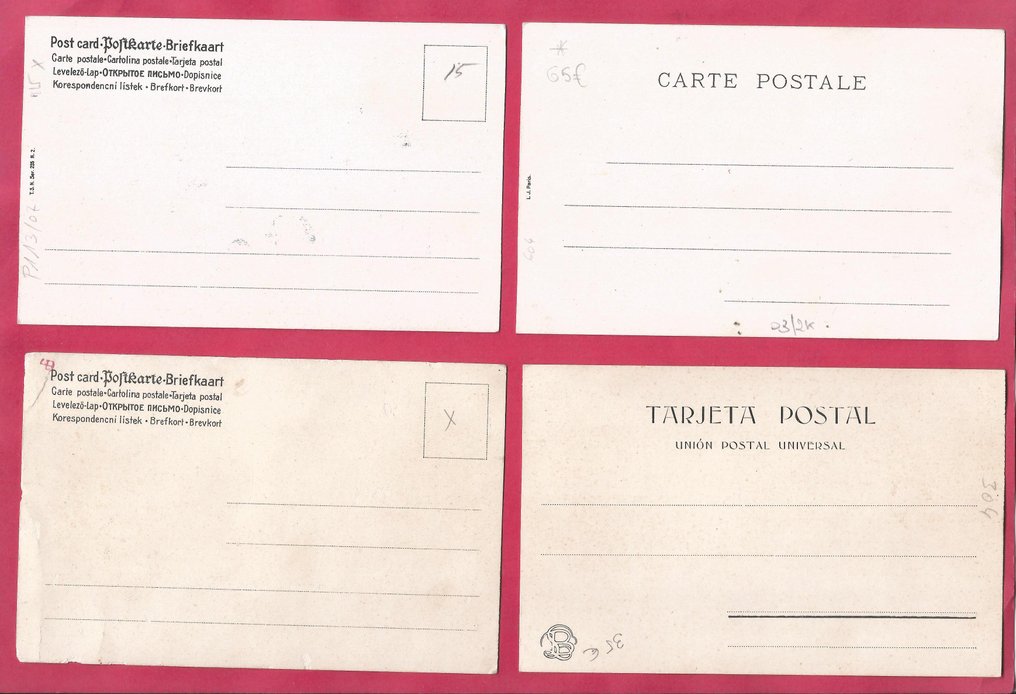 拉斐尔·基尔希纳 - 新艺术运动：(4件作品) E.23.《带有幸运符的女孩》#3。 - 明信片 - 1902-1902 #2.1