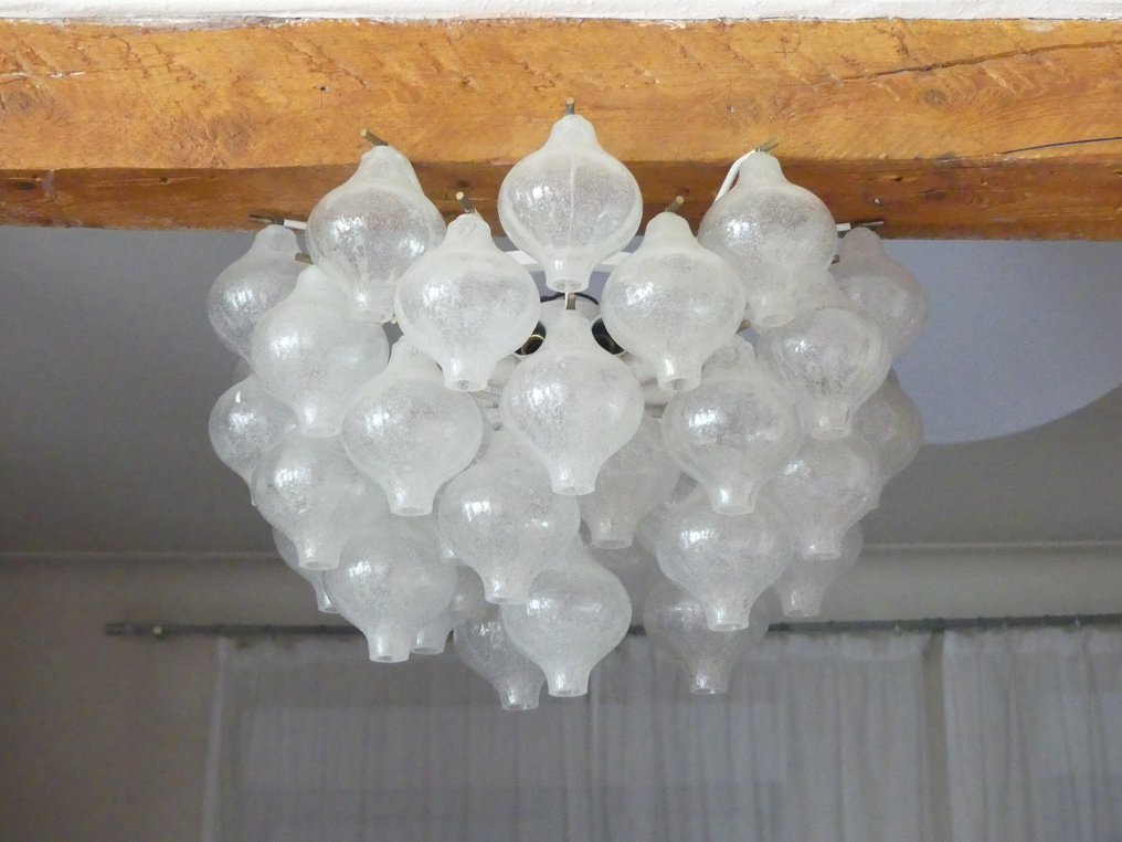 Kalmar Franken - Φωτιστικό οροφής - Tulipan - γυαλί, μπρούντζος - Sconce δεκαετία του 1960 #1.0