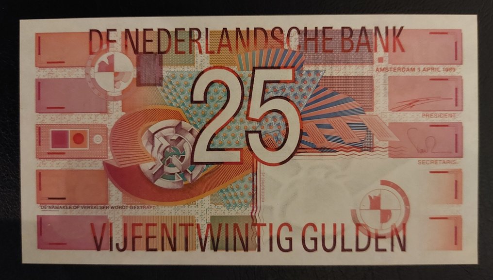 Netherlands. - 4 x 25 Gulden 1989 - Pick 100 (No reserve price) #4.3