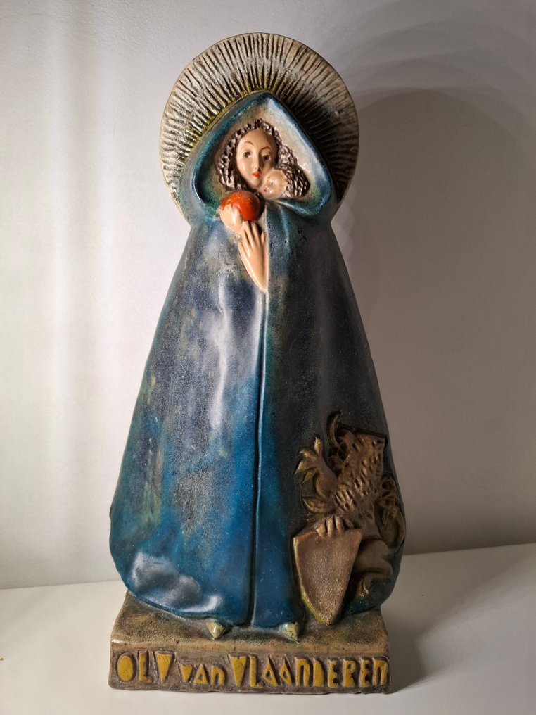 Alphons Noseda - Statua, OLV van VLAANDEREN - 36 cm - Ceramica #1.0