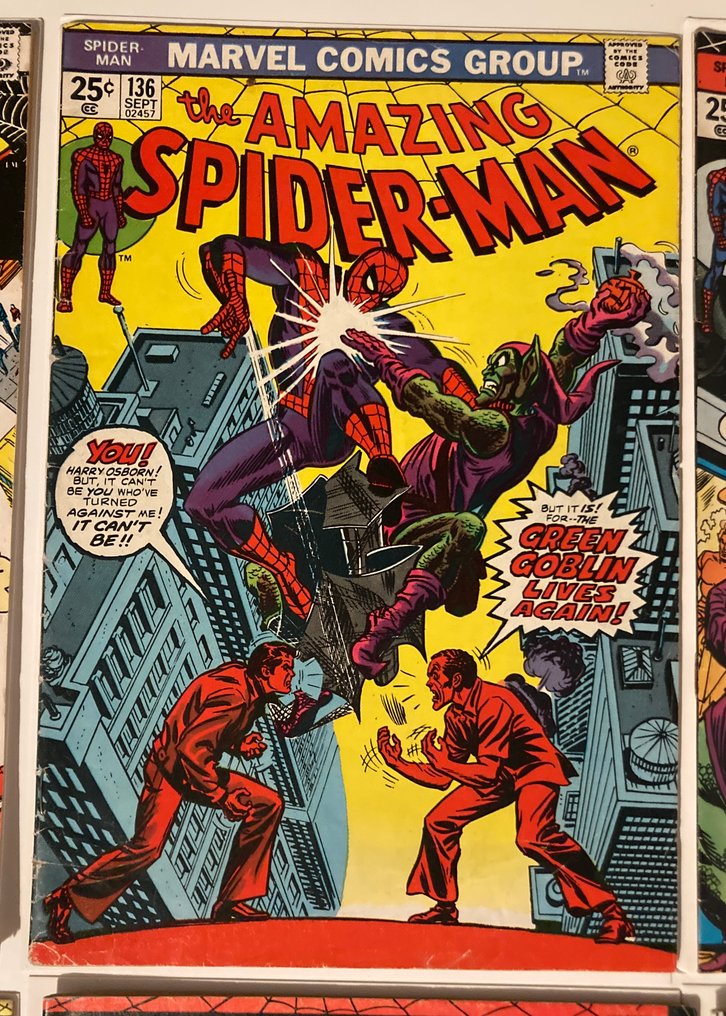 The Amazing Spider-Man #116 #136 #137 #138 #139 #164 #184 #221 #244 - 1st app of Harry Osborn as Green Goblin, Grizzly, White Dragon / 3rd app of Hobgoblin - 9 Comic - First edition - 1974/1983 #2.1