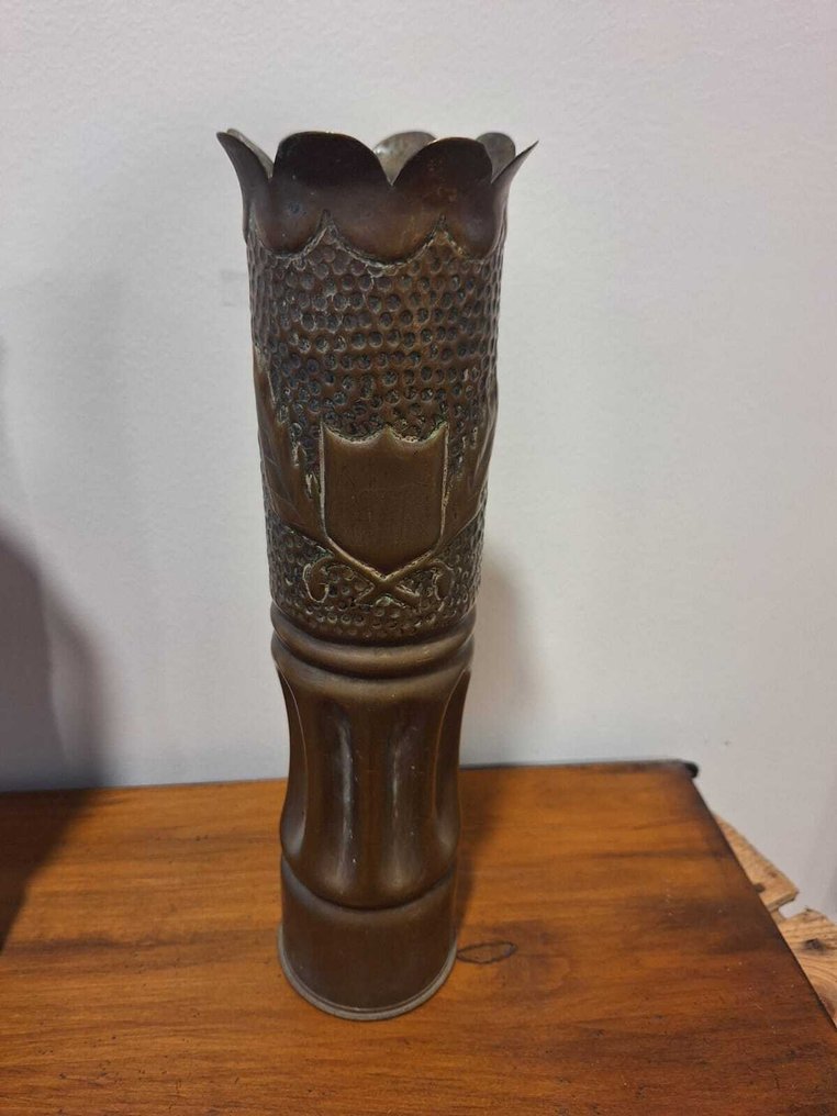 法国 - 一套一战时期的壕沟艺术/壕沟艺术75毫米炮弹 - 軍用配件 #1.0