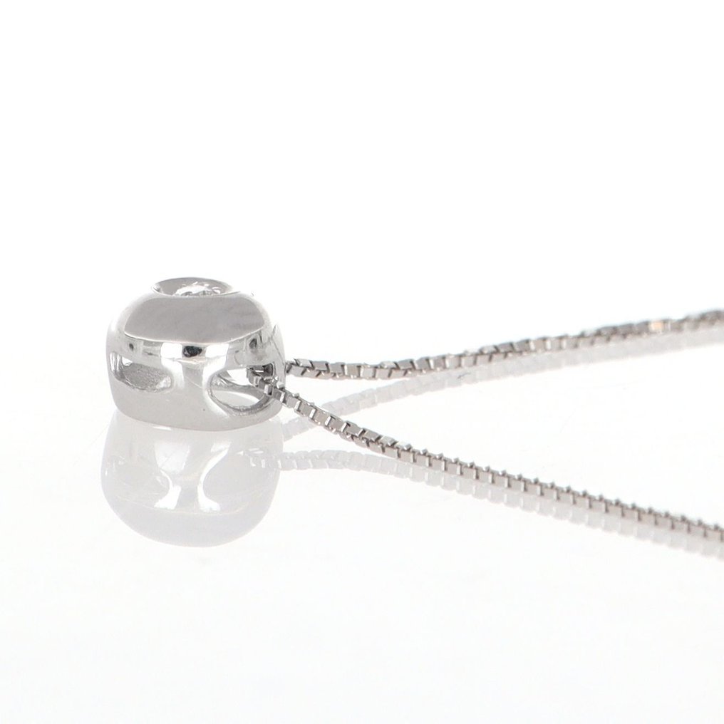 χωρίς τιμή ασφαλείας - Κολιέ με μενταγιόν - 18 καράτια Λευκός χρυσός Διαμάντι (Φυσικό)  #3.2