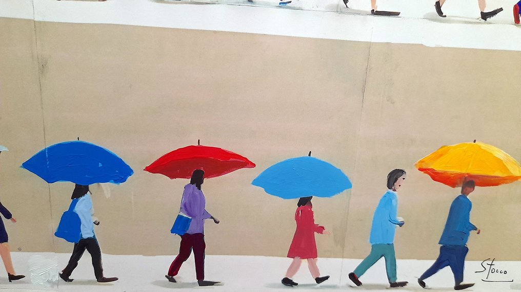 Giorgio Stocco - People walking 60- opera unica #1.0