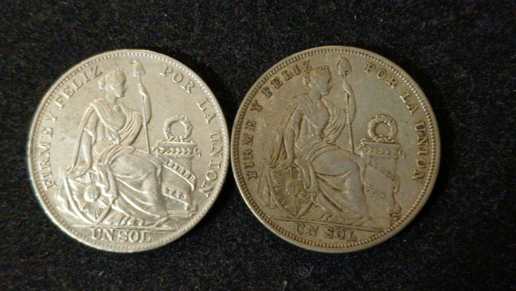 秘鲁. 1 Sol 1923/1934 (2 coins)  (没有保留价) #1.0