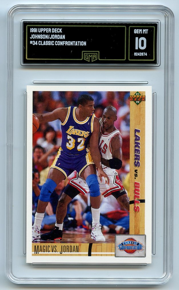 1991 Upper Deck GMA 10 - Gem Mint - Magic vs Jordan Michael Jordan, Magic Johnson - 1 Card - 全新（M） #1.0