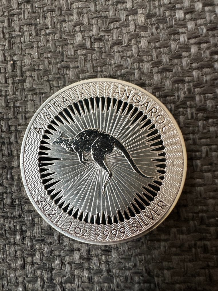 Australië. 1 Dollar 2021 Silver Dollar Australian Kangaroo (Zonder minimumprijs) #1.0