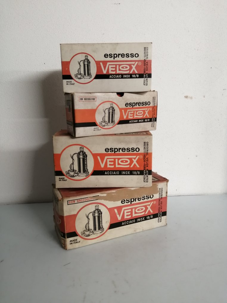 Πινακίδα (4) - Velox - Caffettiera - Ιταλία 1970s - Πλαστικό, Χάλυβας #1.0