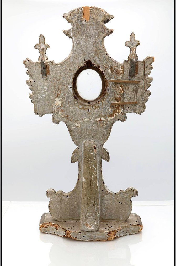Reliekhouder - Hout - 1750-1800 - Reliquiario ad ostensorio - 43,5 cm #1.0