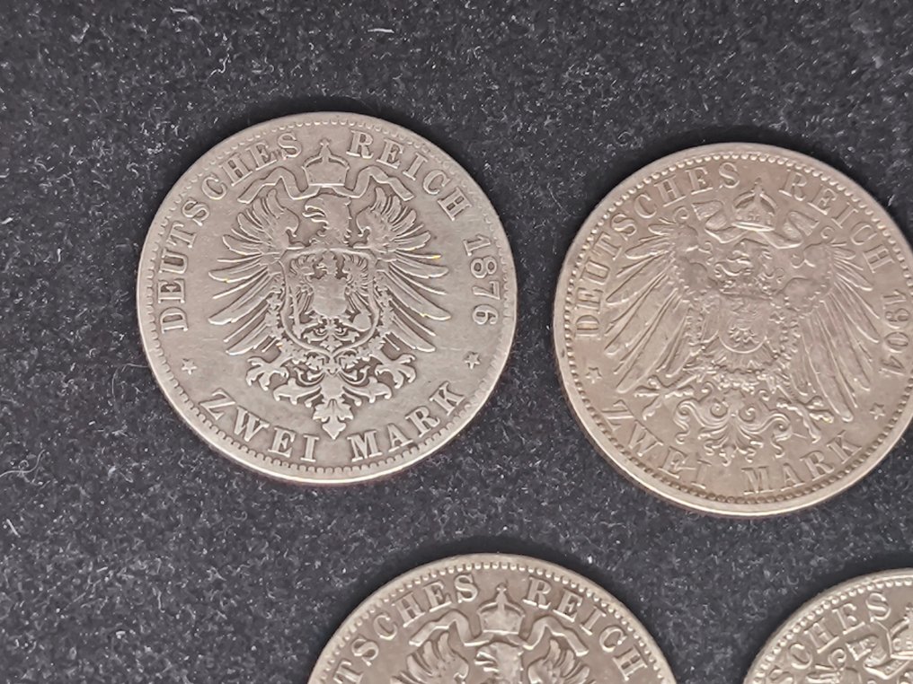 Germany, Empire 2 Mark 5x 1876/1904 (No reserve price) #3.2