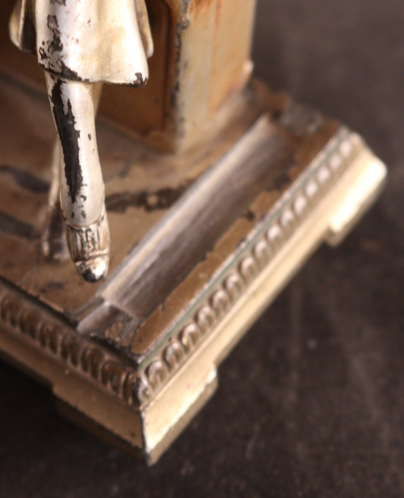 Art Deco met aansteker - Γλυπτό, Zittende dame - 14 cm - Μέταλλο #4.3