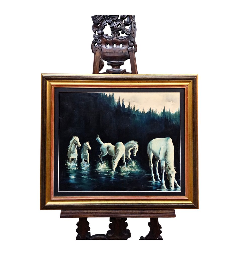 Alfredo Palmero de Gregorio (1901–1991), Atribuido a - Horses in the Shade #3.2