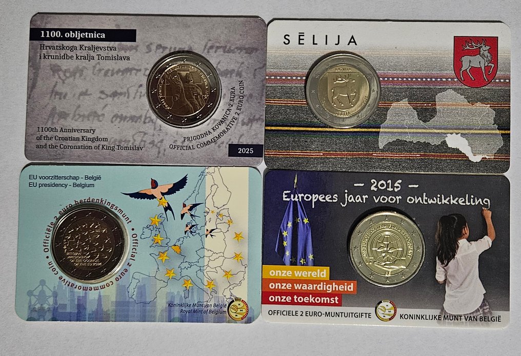 Europa. 2 Euro 2015/2025 (4 coincards)  (Zonder minimumprijs) #1.0