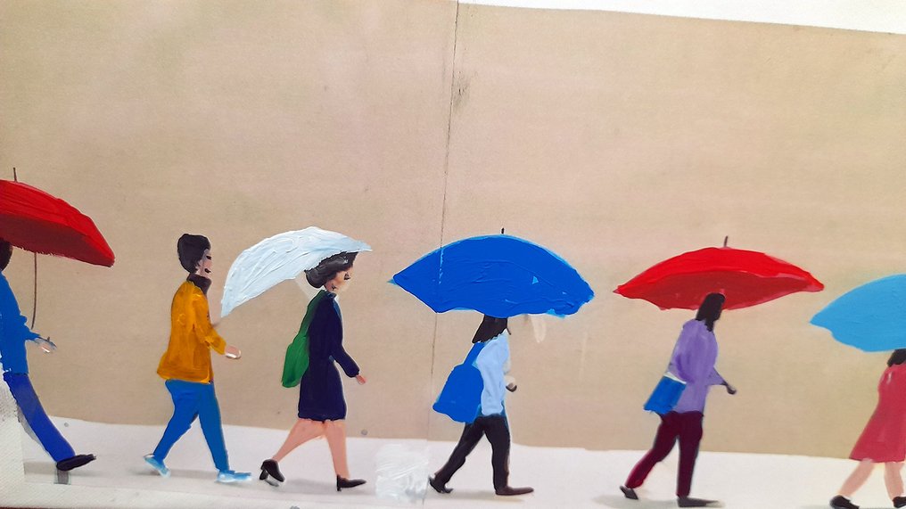 Giorgio Stocco - People walking 60- opera unica #2.1