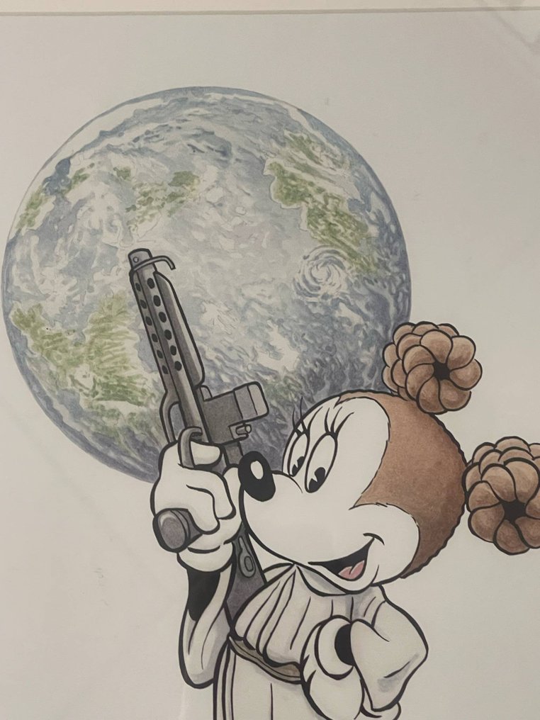 Patrick Block - Minnie Leia - signed, numbered and framed print #4.3