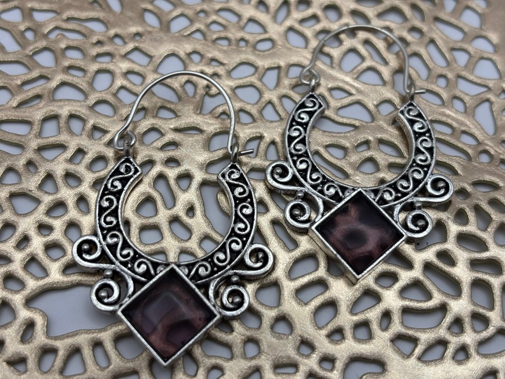 ametisti 925 leimattu - Korvakorut #3.2