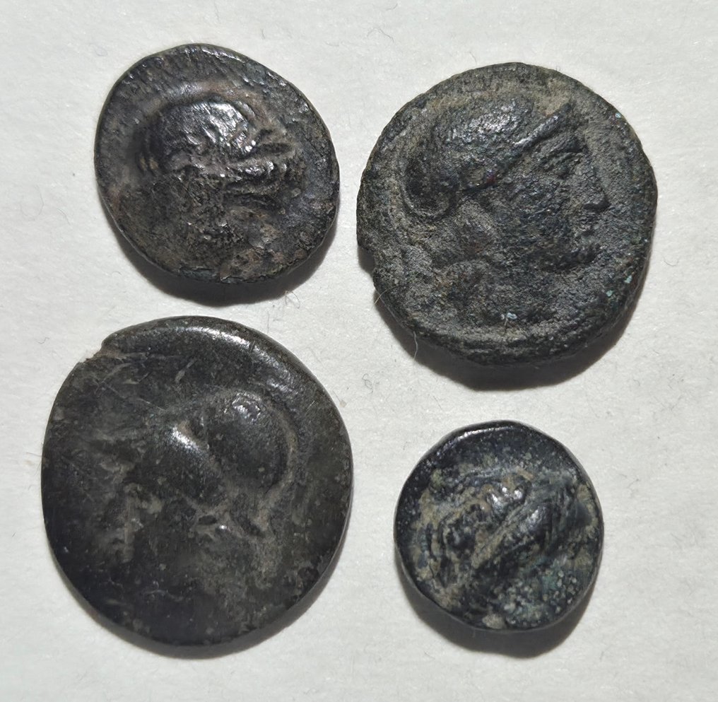 希腊（古代） Æ Lot of 4 coins  (没有保留价) #1.0