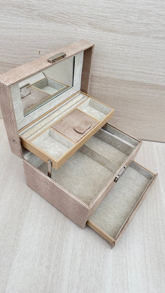 leder - met sleutel - Jewellery case #1.0