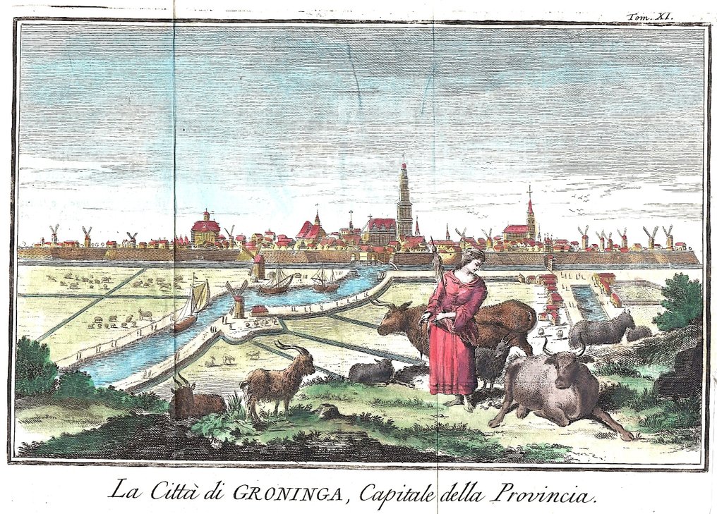Netherlands - Groningen; T. Salmon - La Citta di Groninga, capitale della Provincia - 1721-1750 #1.0