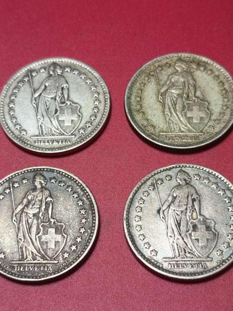 Schweiz. 2 Francs 1921-1960 (Ingen mindstepris) #1.0