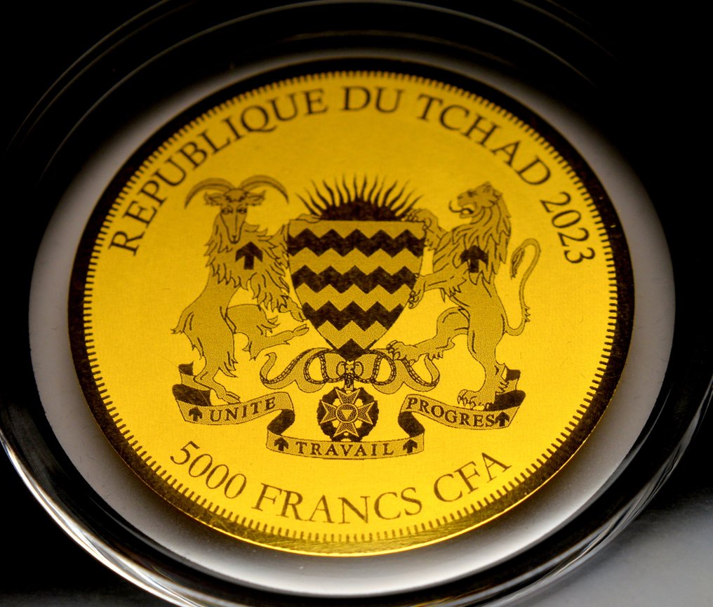 Chade. 5000 Francs 2023 American Bald Eagle - Bullion Coins of the World - 1/200oz (.999) (Sem preço de reserva) #3.2