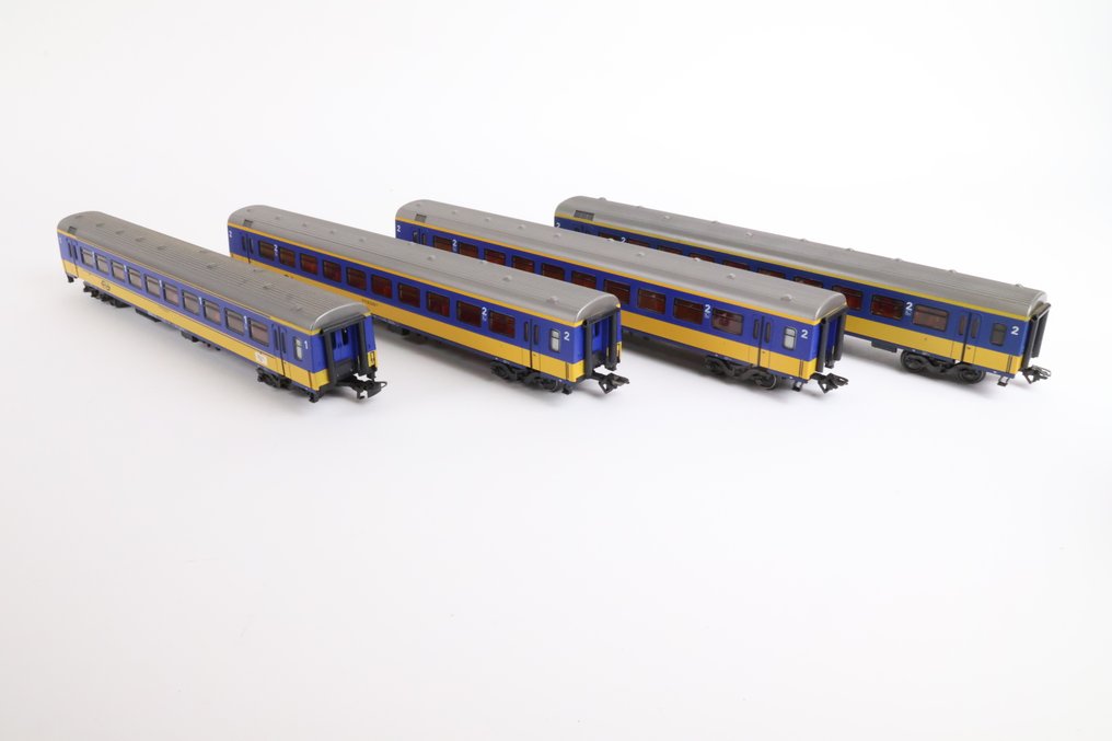 Märklin H0 - 4164/4165 - Model train passenger carriage (4) - ICR carriages first and second class (partial coupling) - NS #2.1