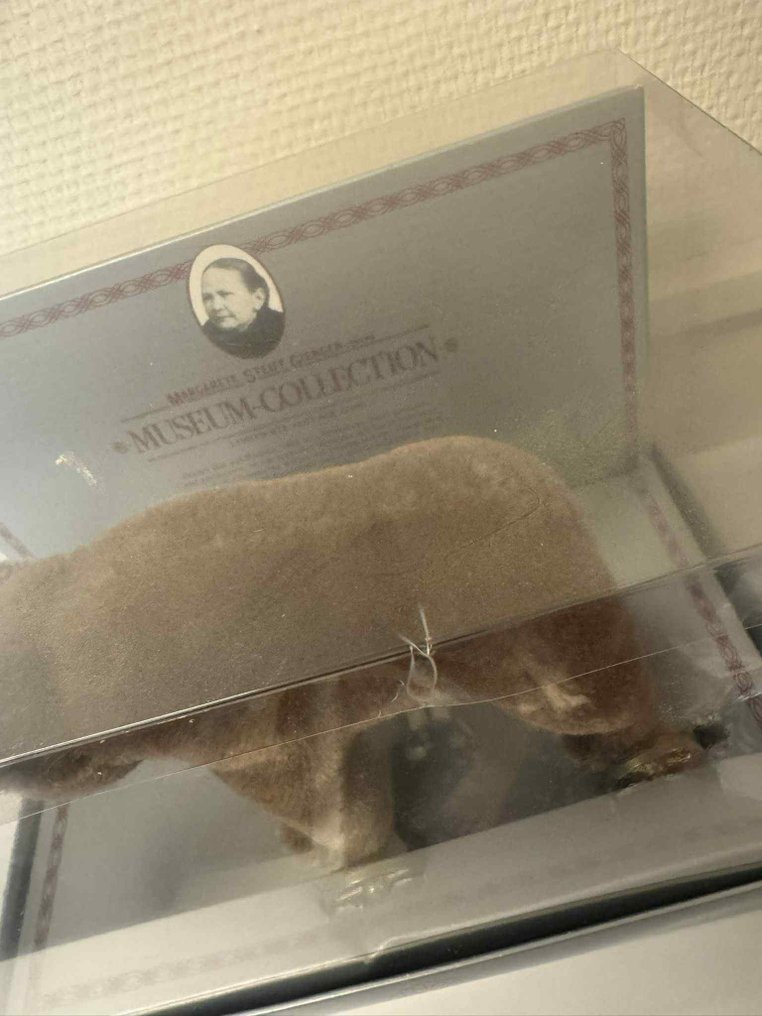 Steiff - Κούκλα ''Museum Collection'' Record Teddy Rosé & Bär auf Rädern / beide in OVP - 1900-1910 - Γερμανία #3.2
