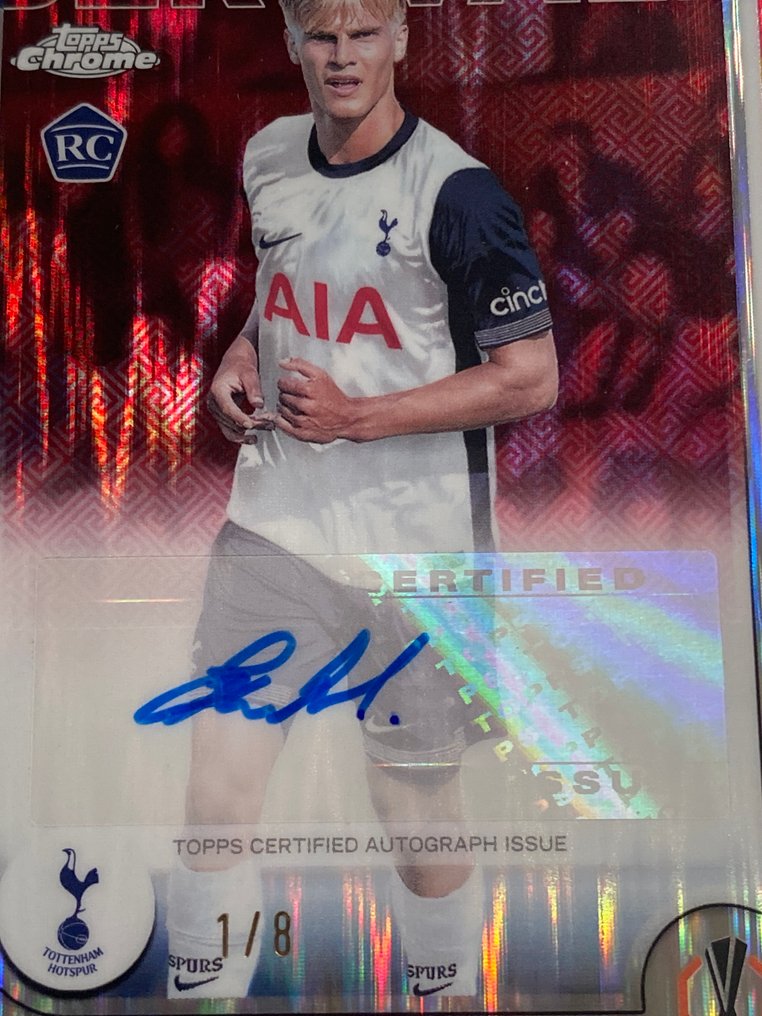 Topps Chrome Lucas Bergvall Rookie Auto 1/8 編號平行卡 - 1 Card - 八成新 (NM) #4.3