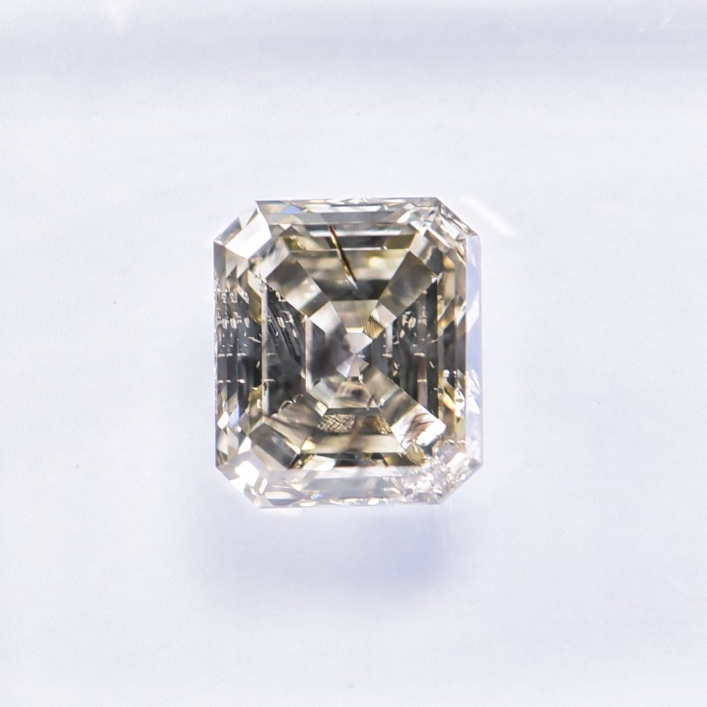 没有保留价 - 1 pcs 钻石  (天然色彩的)  - 1.01 ct - 祖母绿 - Fancy 绿色 黄色 - SI2 微内含二级 - 国际宝石研究院（IGI） - VG #1.0