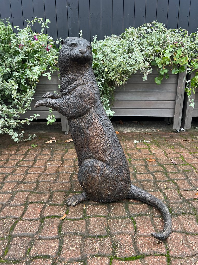 户外雕塑, Bronze otter - 77 cm - 黄铜色 #1.0