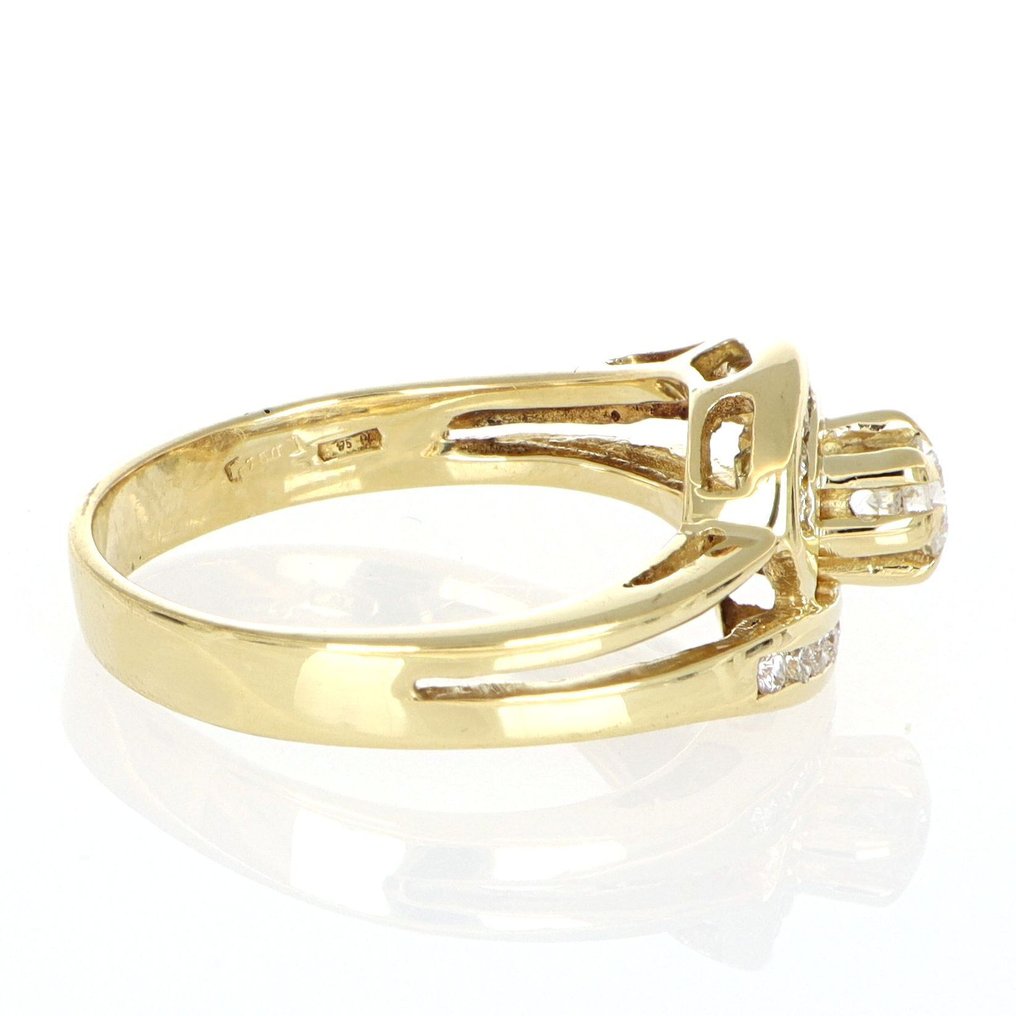 沒有保留價 - 戒指 - 18 克拉 黃金 鉆石 (天然)  - 鉆石 #2.1