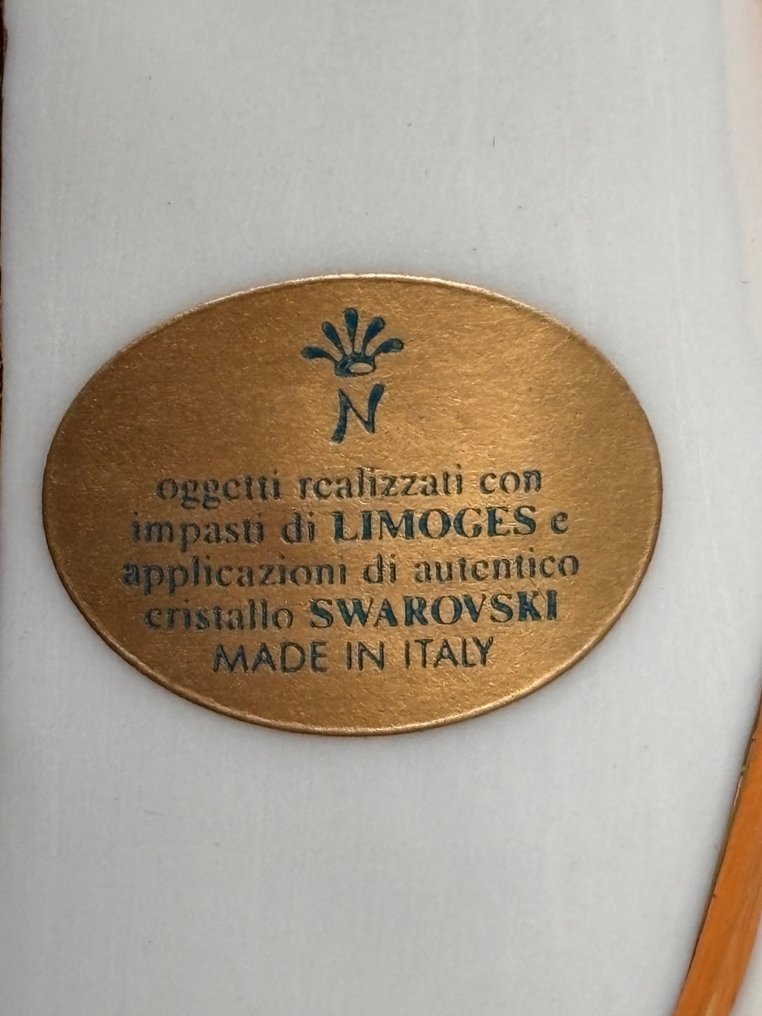 Limoges - 雕像 - 3 Pierrot beeldjes met Swarovski kristal - 瓷 #4.3