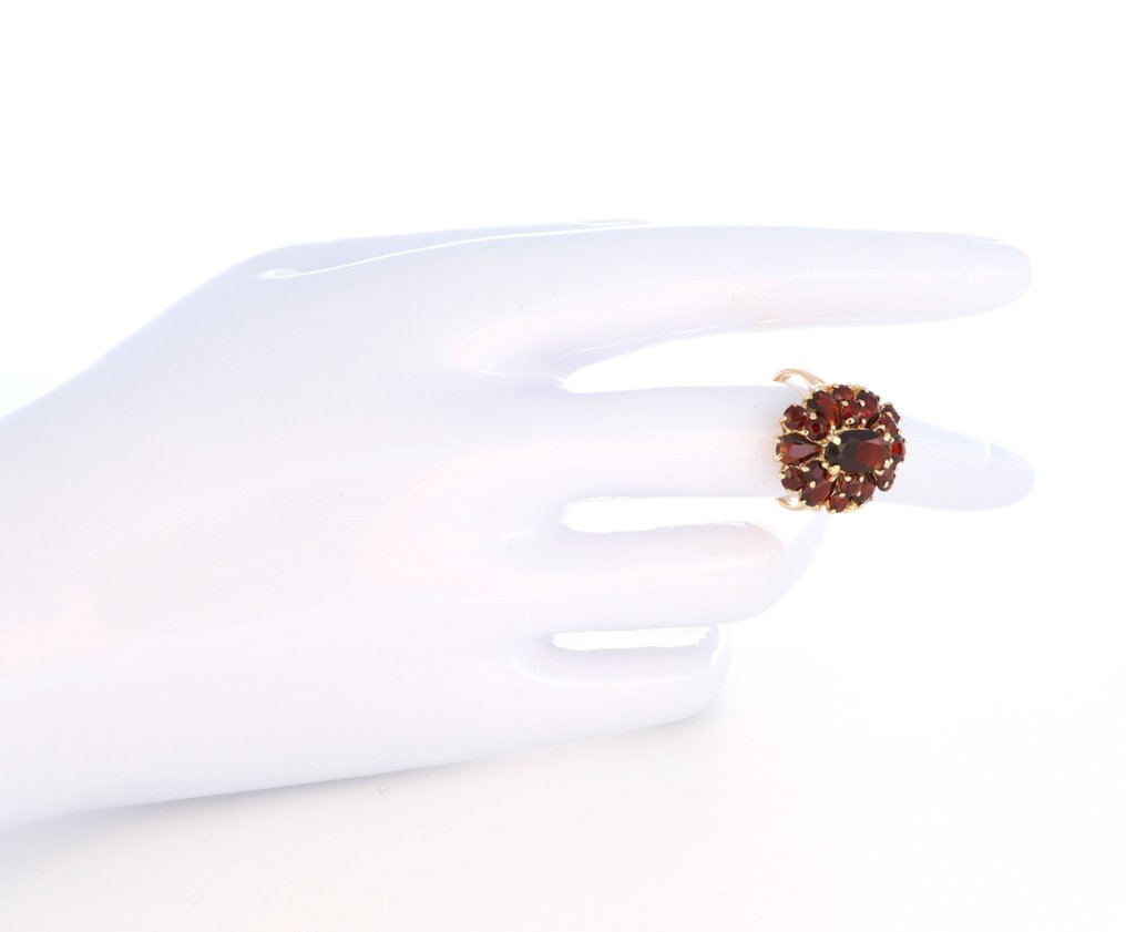 No reserve price - Ring - 18 kt. Yellow gold -  5.00ct. tw. Garnet #3.2