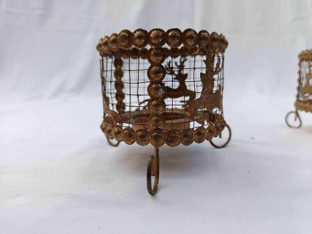 燭台 (3) - 鍍金黃銅 - Candeleros Reno Navidad #3.2