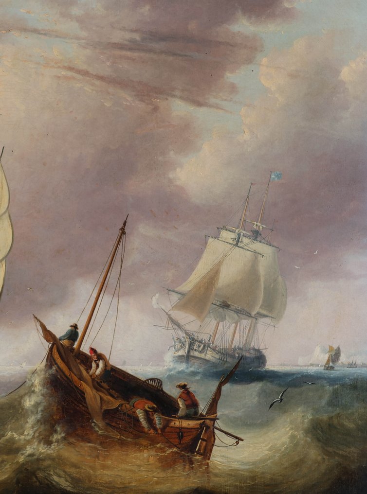 Hendrik Kobell (1751-1779) - Hollandse schepen op zee #4.3