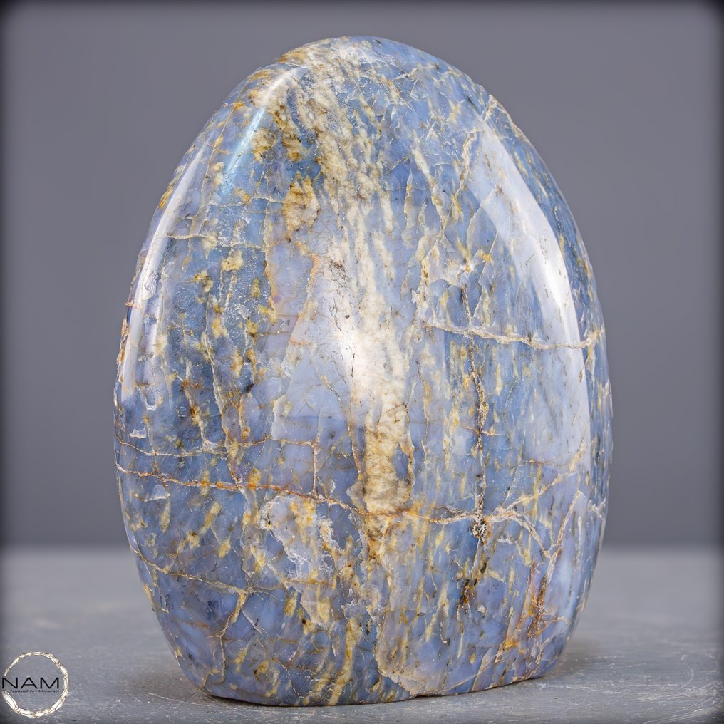 Naturlige meget sjældne blå kvarts frit form Kunst i sin naturlige form- 1374.89 g #4.3