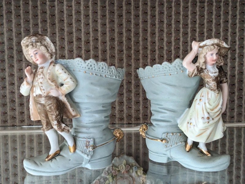 Αγαλματίδιο - Antieke Duitse vaasjes (2) - Μη εφυαλωμένη πορσελάνη #1.0