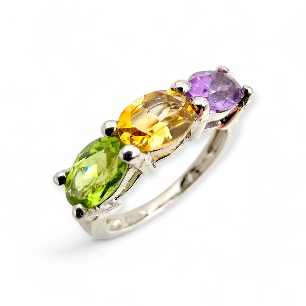 Sem preço de reserva - Anel Prata - (Certificado) #1.0